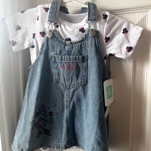 Disney Minnie Mouse Denim Overall Dress with T-Shirt